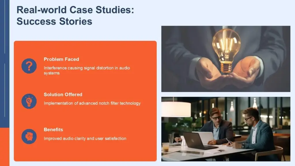 Real World Case Studies Success Stories Notch Filter PPT Presentation